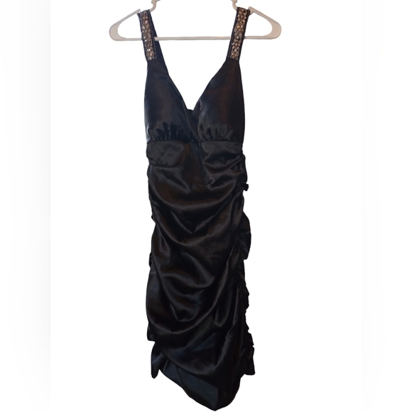 Studio Y,  size small black fitted bodycon dress - Picture 1 of 5